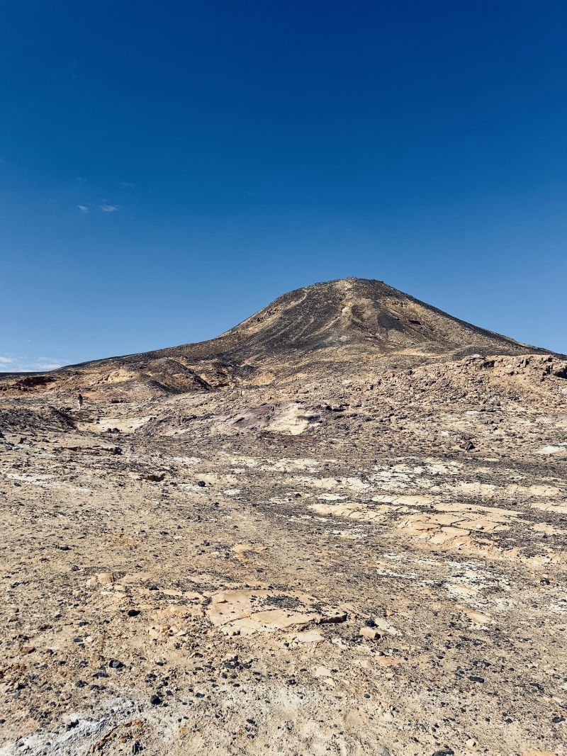 Volcanic black rock of Egypt's Black Desert